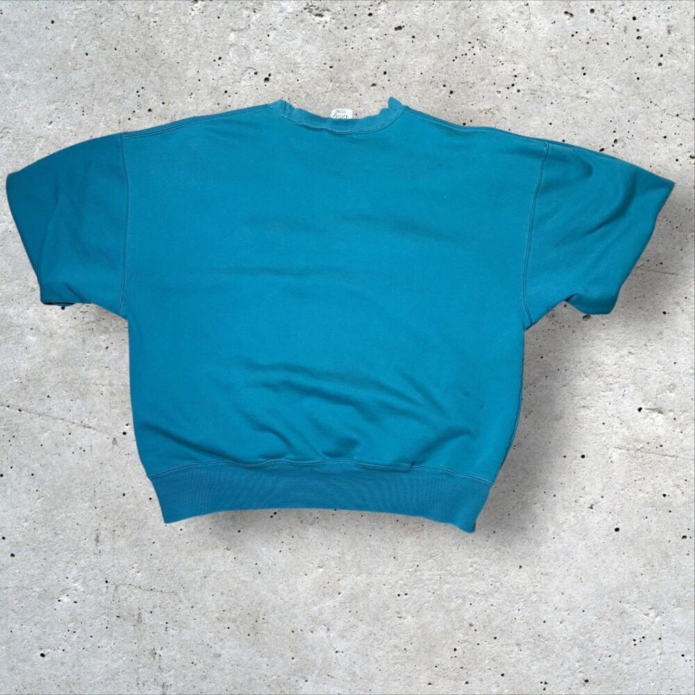 Vintage Disney Store Mickey Amis Sweatshirt Size Large Turquoise France - Picture 2 of 12